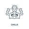 Chills icon. Simple illustration from coronavirus collection. Creative Chills icon for web design, templates