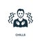 Chills icon. Simple illustration from coronavirus collection. Creative Chills icon for web design, templates, infographics and