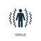 Chills icon. Simple illustration from coronavirus collection. Creative Chills icon for web design, templates, infographics and