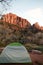 Chilly Early Winter Morning View in Zion National Park, Utah, USA