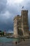 A chilly overcast day at vieux port de La Rochelle in France