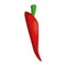 Chilly spicy vegetable isolated symbol