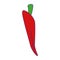 Chilly spicy vegetable isolated symbol blue lines