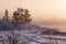 Chilly Winter Sunrise at Frame Lake, Yellowknife