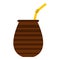 Chimarrao for mate or terere icon isolated