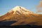 Chimborazo volcano at sunset.