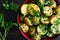 Chimichurri Potato Salad in a Serving Bowl