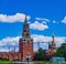 The chiming clock of the Spasskaya tower of the Kremlin