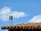 Chimney against blue sky