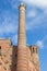 Chimney of the Berlage building in historical Amsterdam