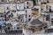 Chimney decoration, street view, Matera, Italy