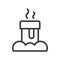 Chimney flue, Merry Christmas icon set, outline design editable