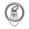 Chimney nuclear plant isolated icon