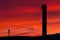 Chimney and Red Sky