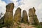 Chimney rock monoliths in Valley of the Monks