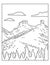 Chimney Rock National Monument in San Juan National Forest Colorado Mono Line Art