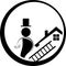 Chimney sweep logo, man, person and profession logo