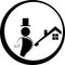 Chimney sweep logo, man, person and profession logo