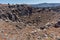 Chimney of volcano in Nea Kameni island near Santorini, Greece