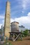 chimney water tank reservoir in outdoor child daycare environment