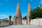 The chimneys of the ancient Cartuja monastery where the artistic tiles were once worked