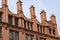 Chimneys on an art deco building in Manchester UK