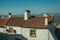 Chimneys over rooftop of an old house in Marvao