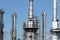 Chimneys refinery petrochemical plant