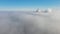 Chimneys of the Rybnik power plant, above the fog