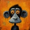 Chimp Comics: A Dark And Humorous Illustration Of A Black Monkey