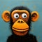 Chimp Comics: A Playful Painting Of A Cartoon Realism Monkey