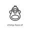 Chimp face of Brazil icon from Brazilian icons collection.