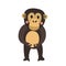 Chimpanzee animal cartoon character vector illustration