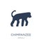 chimpanzee icon. Trendy flat vector chimpanzee icon on white background from animals collection