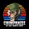 Chimpanzee Smoke Retro vector illustration