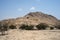 Chimu culture adobe pyramid in ruins from the year 1000 to 1370 AD later by the Incas Lambayeque Tucume Peru