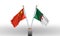 China and Algeria flags