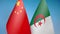 China and Algeria two flags