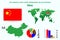 China. All countries of the world. Infographics for presentation