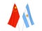 China and Argentina flags