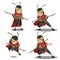 China Armor Warrior Character Set