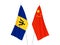 China and Barbados flags