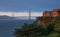 China beach seacliff golden gate bridge cliff sunset