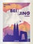 China Beijing skyline city gradient vector poster