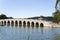 China, Beijing. Summer Imperial Palace. View of Seventeen Arch bridge and Longevity Hill