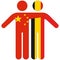 China - Belgium / friendship concept