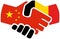 China - Belgium handshake