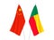 China and Benin flags