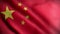 China blowing flag video, motion loop. China flag Closeup 4k resolution video.