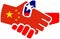 China - Chile handshake